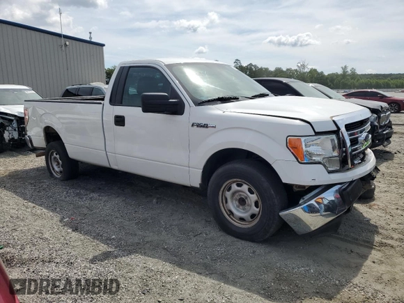 2013 Ford F-150 XL with VIN 1FTNF1CF2DKF00942, listed as a Copart auction lot 59525735 with 85,551 mi miles and Salvage title. Bid and sale history available at DreamBid. Image 4.