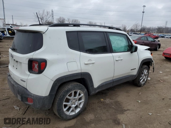 2022 Jeep Renegade Latitude with VIN ZACNJDB10NPN90182, listed as a Copart auction lot 44916335 with 25,664 mi miles and Salvage title. Bid and sale history available at DreamBid. Image 3.