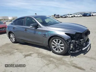 2014 Infiniti Q50 Hybrid Premium with VIN JN1AV7AP5EM690504, listed as a Copart auction lot 55511065 with 79,307 mi miles and Salvage title. Bid and sale history available at DreamBid. Image 4.