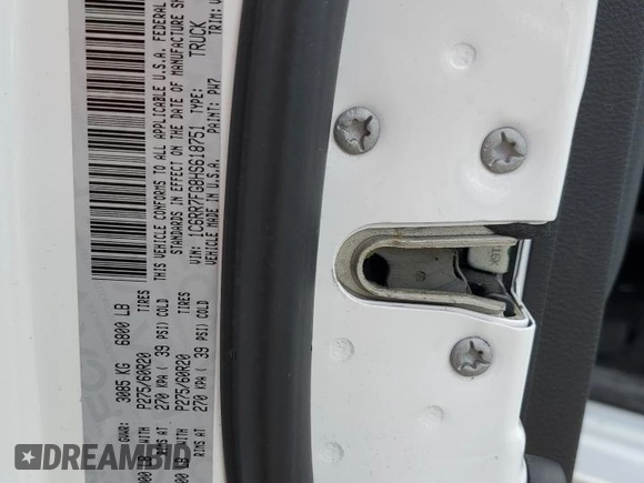 2017 Ram 1500 Tradesman with VIN 1C6RR7FG8HS618751, listed as a Copart auction lot 80018654 with 68,928 mi miles and Salvage title. Bid and sale history available at DreamBid. Image 12.