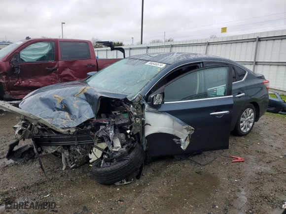 2013 Nissan Sentra SL with VIN 3N1AB7AP6DL787292, listed as a Copart auction lot 86646574 with 0 mi miles and Salvage Title. Bid and sale history available at carsss.com. Image 1.
