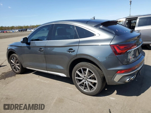 2022 Audi SQ5 Sportback Premium with VIN WA114AFY9N2038747, listed as a Copart auction lot 46199293 with 14,744 mi miles and . Bid and sale history available at DreamBid. Image 2.