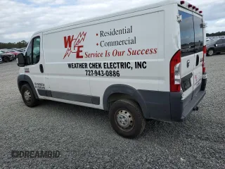 2017 Ram ProMaster Cargo with VIN 3C6TRVAG7HE547837, listed as a Copart auction lot 47671445 with 129,104 mi miles and Salvage Title. Bid and sale history available at DreamBid. Image 2.