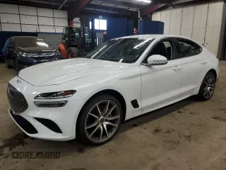 2023 Genesis G70 2.0T with VIN KMTG34TA5PU128224, listed as a Copart auction lot 82026383 with 7,311 mi miles and Salvage Title. Bid and sale history available at DreamBid. Image 1.