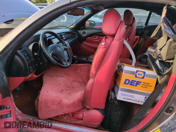 2002 Lexus SC with VIN JTHFN48Y520020257, listed as a Copart auction lot 75769604 with Not Provided miles and Salvage Title. Bid and sale history available at carsss.com. Image 7.