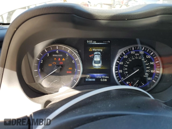2017 Infiniti Q50 2.0t with VIN JN1CV7AR4HM680478, listed as a Copart auction lot 47419515 with 135,219 mi miles and Salvage Title. Bid and sale history available at carsss.com. Image 9.