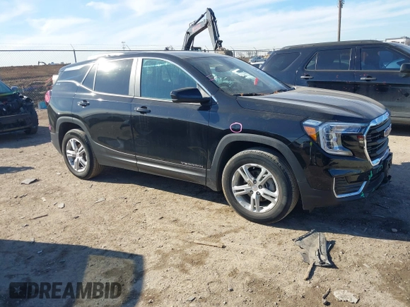2023 GMC Terrain SLE with VIN 3GKALMEG0PL134713, listed as a IAAI auction lot 41328343 with 59,538 mi miles. Bid and sale history available at carsss.com. Image 1.