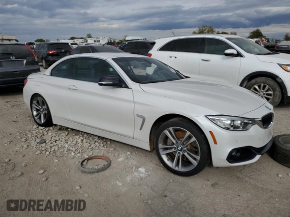2015 BMW 4 Series 435i with VIN WBA3T3C56FP738508, listed as a Copart auction lot 74870964 with 77,111 mi miles and Salvage Title. Bid and sale history available at carsss.com. Image 4.