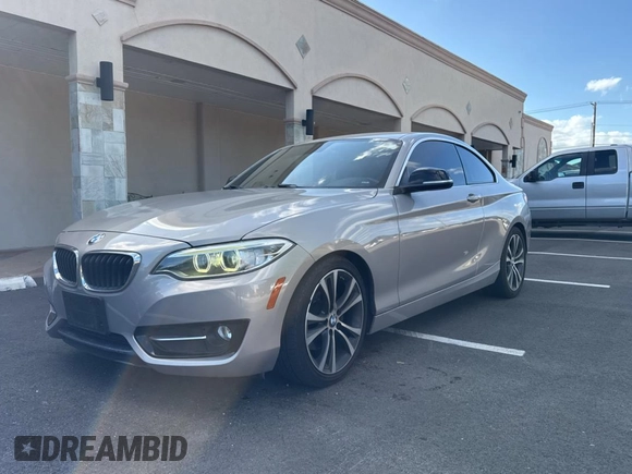 2015 BMW 2 Series 228i with VIN WBA1F5C59FV257027, listed as a Copart auction lot 62222855 with 113,383 mi miles and Clean title. Bid and sale history available at DreamBid. Image 2.