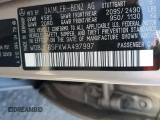 1998 Mercedes-Benz E-Class with VIN WDBJF65FXWA497997, listed as a Copart auction lot 87969125 with 145,322 mi miles and Salvage Title. Bid and sale history available at carsss.com. Image 12.