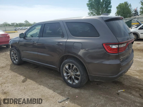 2019 Dodge Durango GT Plus z VIN 1C4RDJDG4KC744761, wystawiony jako Copart lot #53705745 z przebiegiem 149 320 mil mil oraz Szkoda całkowita • Salvage title. Historia ofert i sprzedaży dostępna na DreamBid. Obrazek 2.