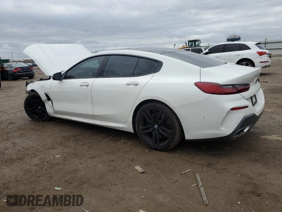2022 BMW 8 Series 840i with VIN WBAGV4C01NCJ30083, listed as a Copart auction lot 81356084 with 61,868 mi miles and Salvage title. Bid and sale history available at DreamBid. Image 2.
