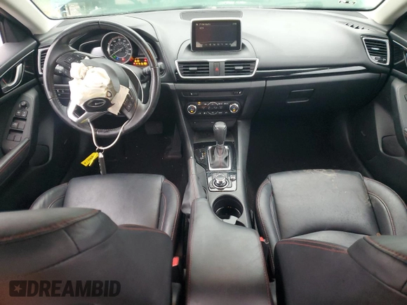 2014 Mazda 3 i Grand Touring with VIN JM1BM1W77E1172938, listed as a Copart auction lot 53194585 with 106,654 mi miles and Salvage Title. Bid and sale history available at DreamBid. Image 8.