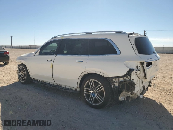 2021 Mercedes-Benz GLS with VIN 4JGFF5KE3MA497393, listed as a Copart auction lot 46513985 with 32,690 mi miles and Salvage Title. Bid and sale history available at carsss.com. Image 2.