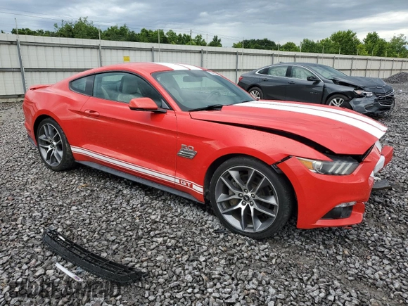 2015 Ford Mustang GT with VIN 1FA6P8CF3F5374219, listed as a Copart auction lot 61490675 with 51,622 mi miles and Salvage title. Bid and sale history available at DreamBid. Image 4.