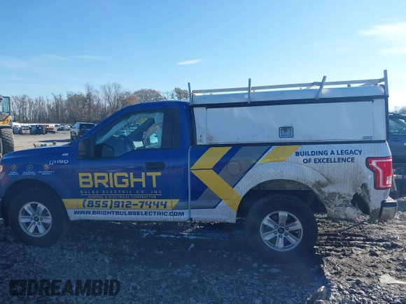 2017 Ford F-150 XL with VIN 1FTMF1CP8HFA95169, listed as a IAAI auction lot 41425463 with 104,619 mi miles. Bid and sale history available at carsss.com. Image 14.