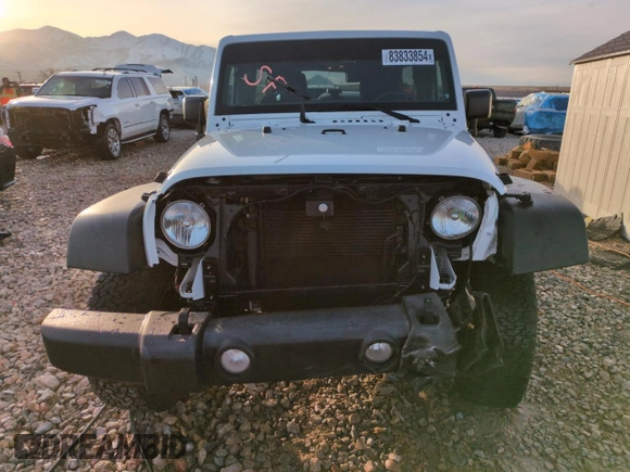 2018 Jeep Wrangler JK Unlimited Sport S with VIN 1C4BJWDG6JL890665, listed as a Copart auction lot 83833854 with 23,390 mi miles and Salvage Title. Bid and sale history available at carsss.com. Image 5.