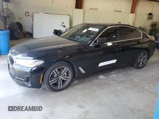 2021 BMW 5 Series 530i xDrive with VIN WBA13BJ08MCF13023, listed as a Copart auction lot 52335395 with 48,992 mi miles and Salvage title. Bid and sale history available at DreamBid. Image 1.