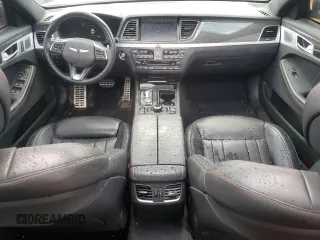 2018 Genesis G80 Sport with VIN KMHGN4JB7JU241681, listed as a Copart auction lot 49821055 with 99,833 mi miles and Salvage title. Bid and sale history available at DreamBid. Image 8.