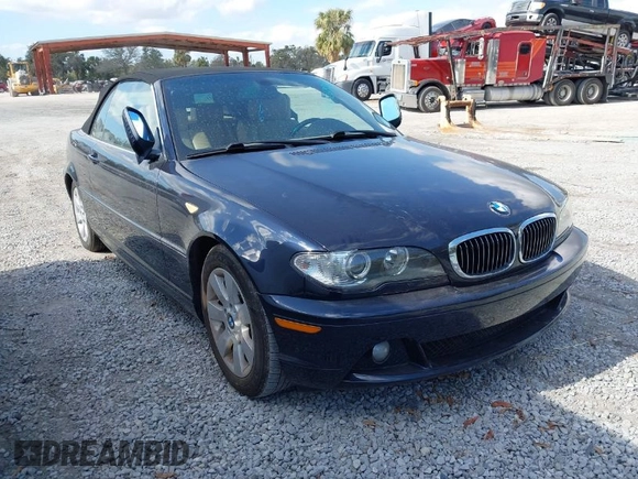 2006 BMW 3 Series 325Ci with VIN WBABW33486PX88210, listed as a IAAI auction lot 41026320 with 74,167 mi miles. Bid and sale history available at carsss.com. Image 1.