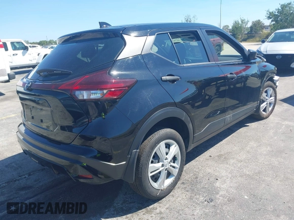 2023 Nissan Kicks S with VIN 3N1CP5BV3PL568953, listed as a IAAI auction lot 41747147 with 26,861 mi miles. Bid and sale history available at carsss.com. Image 4.