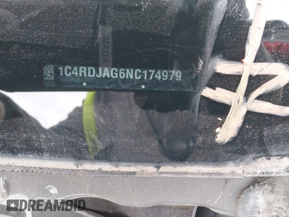 2022 Dodge Durango SXT with VIN 1C4RDJAG6NC174979, listed as a IAAI auction lot 41445137 with Not provided miles and . Bid and sale history available at DreamBid. Image 9.