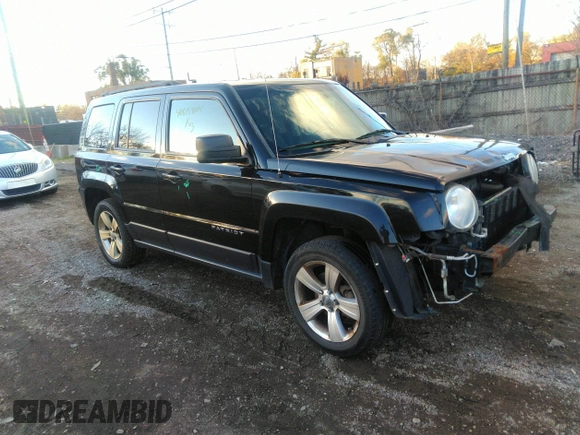2014 Jeep Patriot Latitude with VIN 1C4NJRFB0ED799097, listed as a IAAI auction lot 40834502 with 192,940 mi miles. Bid and sale history available at carsss.com. Image 1.