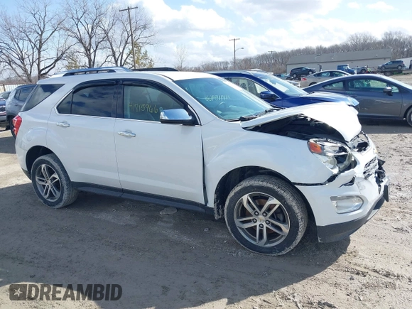 2017 Chevrolet Equinox Premier with VIN 2GNFLGEK8H6213485, listed as a IAAI auction lot 41715966 with 113,457 mi miles. Bid and sale history available at carsss.com. Image 13.