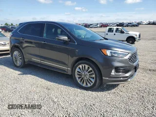 2020 Ford Edge Titanium with VIN 2FMPK4K98LBB14497, listed as a Copart auction lot 56352365 with 50,865 mi miles and Salvage title. Bid and sale history available at DreamBid. Image 4.