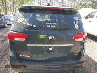 2017 Kia Sedona SX with VIN KNDMC5C11H6265352, listed as a IAAI auction lot 42080509 with 92,879 mi miles. Bid and sale history available at carsss.com. Image 16.