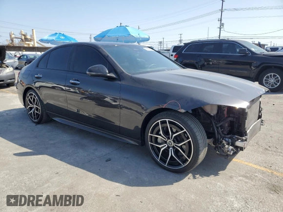 2023 Mercedes-Benz C 300 with VIN W1KAF4GB2PR106270, listed as a Copart auction lot 59403885 with 17,554 mi miles and Salvage title. Bid and sale history available at DreamBid. Image 4.