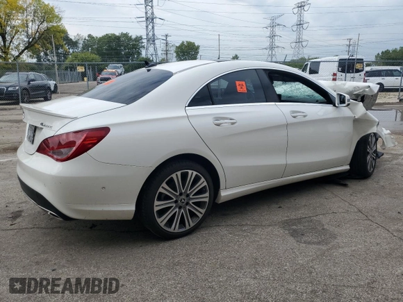 2018 Mercedes-Benz CLA 250 with VIN WDDSJ4GB8JN637815, listed as a Copart auction lot 68822413 with Not Provided miles and . Bid and sale history available at DreamBid. Image 3.