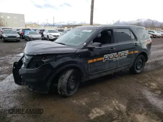 2014 Ford Utility Police Interceptor with VIN 1FM5K8ARXEGA33402, listed as a Copart auction lot 85739054 with 0 mi miles and Salvage Title. Bid and sale history available at carsss.com. Image 1.