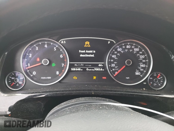 2017 Volkswagen Touareg Sport with VIN WVGEF7BP7HD002920, listed as a Copart auction lot 48546204 with 108,648 mi miles and . Bid and sale history available at DreamBid. Image 9.