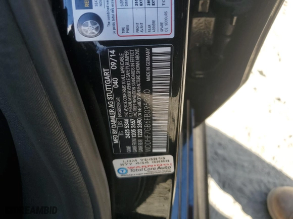 2015 Mercedes-Benz E-Class E 63 AMG S-Model with VIN WDDHF7GB6FB095300, listed as a Copart auction lot 71422064 with 0 mi miles and Salvage Title. Bid and sale history available at carsss.com. Image 12.
