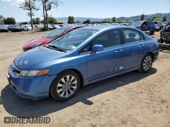 2008 Honda Civic LX with VIN 1HGFA16548L081807, listed as a Copart auction lot 54713615 with 127,625 mi miles and Salvage Title. Bid and sale history available at DreamBid. Image 1.