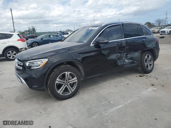 2021 Mercedes-Benz GLC with VIN W1N0G8DB6MV303274, listed as a Copart auction lot 48914295 with 23,156 mi miles and Salvage Title. Bid and sale history available at carsss.com. Image 1.
