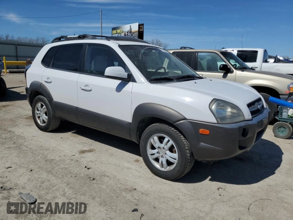 2006 Hyundai Tucson GLS with VIN KM8JN12D56U299414, listed as a Copart auction lot 50233905 with 135,458 mi miles and Clean Title. Bid and sale history available at carsss.com. Image 4.
