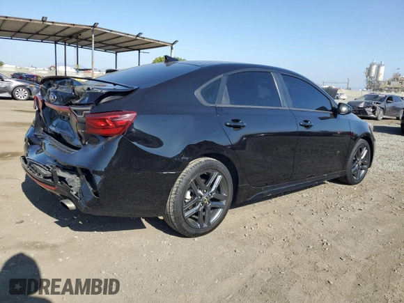 2021 Kia Forte GT-Line with VIN 3KPF34AD1ME359817, listed as a Copart auction lot 59162145 with 86,670 mi miles and Salvage title. Bid and sale history available at DreamBid. Image 3.