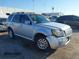 2008 Mercury Mariner Premier with VIN 4M2CU87178KJ19754, listed as a IAAI auction lot 41595974 with 239,180 mi miles. Bid and sale history available at carsss.com. Image 1.