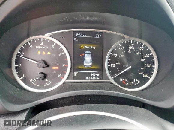 2017 Nissan Sentra S with VIN 3N1AB7AP3HY221244, listed as a Copart auction lot 62155795 with 166,926 mi miles and Salvage title. Bid and sale history available at DreamBid. Image 9.