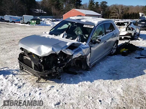 2019 Audi Q3 Premium with VIN WA1AECF35K1083330, listed as a Copart auction lot 87801965 with 0 mi miles and Salvage Title. Bid and sale history available at carsss.com. Image 10.
