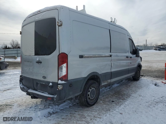 2015 Ford Transit Cargo Van with VIN 1FTNR2CM3FKA01839, listed as a Copart auction lot 41739665 with 0 mi miles and Salvage Title. Bid and sale history available at carsss.com. Image 3.