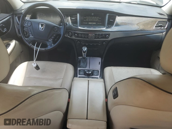 2014 Hyundai Equus Signature with VIN KMHGH4JH4EU074679, listed as a Copart auction lot 56581505 with 118,846 mi miles and Salvage title. Bid and sale history available at DreamBid. Image 8.