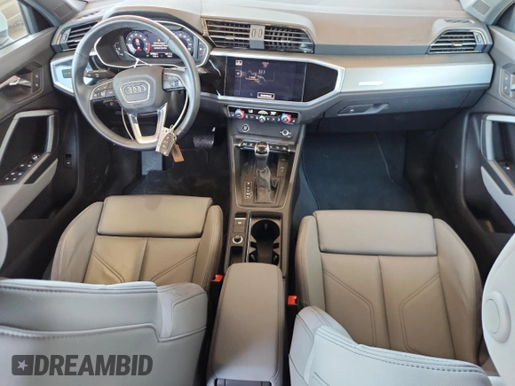 2021 Audi Q3 S line Premium Plus with VIN WA1EECF37M1124299, listed as a Copart auction lot 59994915 with 27,800 mi miles and Salvage title. Bid and sale history available at DreamBid. Image 8.