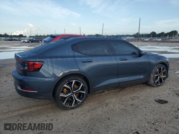 2022 Polestar 2 with VIN LPSED3KA6NL054337, listed as a Copart auction lot 71101134 with 27,192 mi miles and Non Repairable. Bid and sale history available at carsss.com. Image 3.
