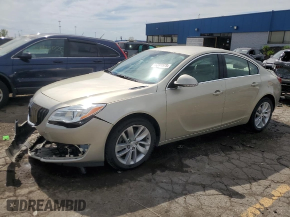 2015 Buick Regal with VIN 2G4GK5EX2F9145921, listed as a Copart auction lot 56309575 with 105,671 mi miles and Clean title. Bid and sale history available at DreamBid. Image 1.