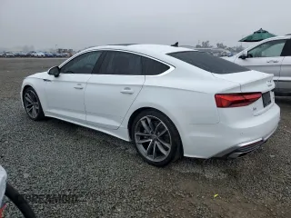 2021 Audi A5 Sportback S line Premium Plus with VIN WAUFACF57MA019587, listed as a Copart auction lot 50099115 with 62,351 mi miles and Salvage Title. Bid and sale history available at carsss.com. Image 2.