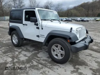 2015 Jeep Wrangler Sport with VIN 1C4AJWAG5FL761338, listed as a Copart auction lot 53123515 with 93,677 mi miles and Salvage Title. Bid and sale history available at carsss.com. Image 4.