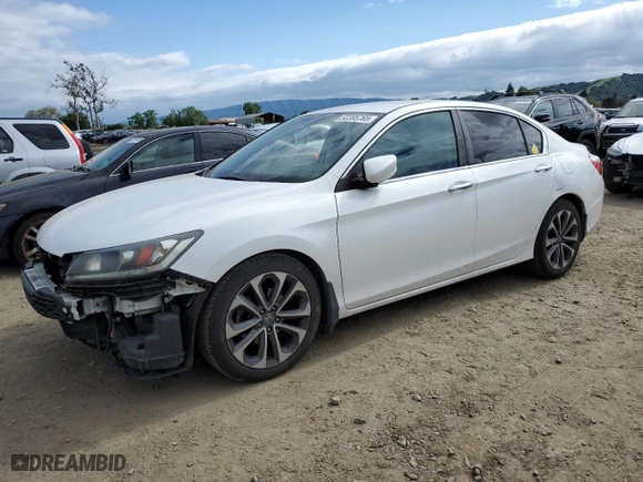 2015 Honda Accord Sedan Sport with VIN 1HGCR2F53FA264898, listed as a Copart auction lot 53395765 with 161,578 mi miles and Salvage Title. Bid and sale history available at carsss.com. Image 1.